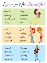 Use filters to view other words, we have 1079 synonyms for beautiful. 100 Words To Use Instead Of Beautiful Eslbuzz Learning English