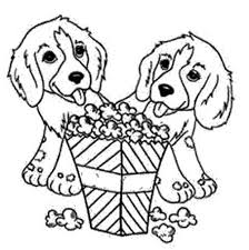 Dog Eat Popcorn Coloring Page Puppy Coloring Pages Dog Coloring Page Animal Coloring Pages