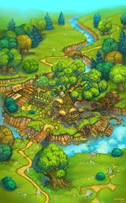 Cartoon Island Drawing Birds Eye View Art For The Animation Project 5 Game Art Environment Environment Concept Art Art