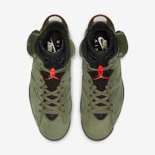 The jordan 1 og nrg cactus jack features a mix of brown nubuck and white leather topped with an interesting backward swoosh design for the first time. Air Jordan 6 Travis Scott Erscheinungsdatum Nike Snkrs De
