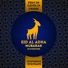 Cows, goats, sheep and camels are slaughtered to commemorate prophet abraham's readiness to sacrifice h. Eid Al Adha Mubarak Grussschablonenbroschure Vorlage Postermywall