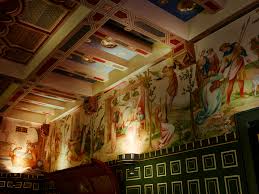 This is the main hall at tower house, painted to look like a stone castle. Alex Telfer Jimmy Page For The Observer Magazine