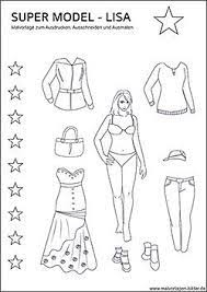 Topmodel Und Models Malvorlagen Und Ausmalbilder Paper Dolls Color 2 Colours