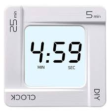 Then, just select the sound you want the alarm to make in 5 hours. Kitchen Timer 5 Minute 25 Minute And Diy Minute Preset Countdown Timer With Clock And Snooze Function Mini Size White Buy Online At Best Prices In Pakistan Daraz Pk