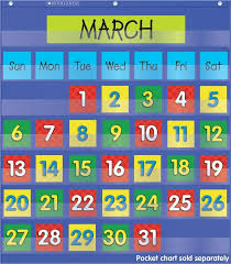 Scholastic Calendar Dates Pocket Chart Add Ons 2 Colored