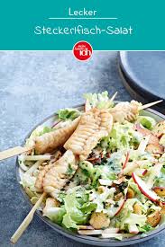 Steckerlfisch Salat Fettarm Und Lecker Meine Familie Ich Europas Grosstes Foodmagazin Rezept Lecker Steckerlfisch Lebensmittel Essen