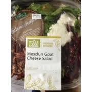 These goat cheese recipes are the best way to eat the creamy, tangy cheese: Whole Foods Market Mesculan Goat Cheese Salad Calories Nutrition Analysis More Fooducate