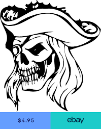 Skull Head Pirate Hat Patched Eye White Teeth Vinyl Decal Sticker 3253 Pirate Coloring Pages Pirate Skull Vinyl Decals
