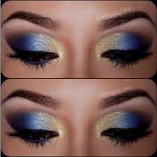 Gold Und Blau Augen Make Up Es Ist Wunderschon Jemals Obwohl Ich Es Nicht Tragen Will Mich In 2020 Gold Eye Makeup Blue Eye Makeup Cheer Makeup