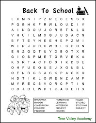 These 4th grade science vocabulary crossword puzzles are printable. Back To School Word Search Puzzles For Kids