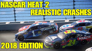 Nascar 08 flips and crashes gameplay. Nascar Heat 2 Realistic Crashes 2018 Edition Youtube