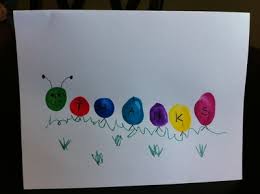 Personalized thank you cards and thank you notes with hundreds of designs. Colourful Caterpillar Card My Kid Craft