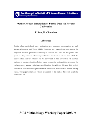This recipe helps you impute missing values with means in python. Pdf Outlier Robust Imputation Of Survey Data Via Reverse Calibration