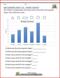 bar graph worksheets 2nd grade shape survey 2nd grade