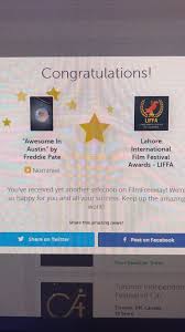Well this is a surprise! Awesome in Austin, Freddie Pate’s music video that  I directed and Brandon Boggs shot, produced by Nyles Kelley Jones, has been  NOMINATED for the BEST MUSIC VIDEO AWARD at the ...