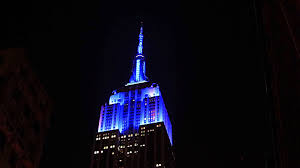 August 25 2014 This Video Shows The Empire State Building Glowing In Green Blue And A Yellow Sparkle To Honor The 2014 Usopen Opening Night Ceremony
