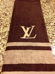 Each pillow is made to order, so no two pillows are alike. Embroidered Chocolate Brown Louis Vuitton Inspired Xl Bath Louis Vuttion Louis Vuitton Louis