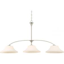 Check spelling or type a new query. Nuvo Lighting Fawn Brushed Nickel Finished Metal 3 Light Island Pendant Pewter Length 48 50 Width 13 50 Height 25 Overstock 17625410