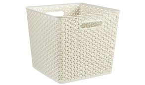 Maybe you would like to learn more about one of these? Buy Curver Set Of 3 Square Rattan My Style Storage Boxes White Decorative Boxes And Baskets Argos