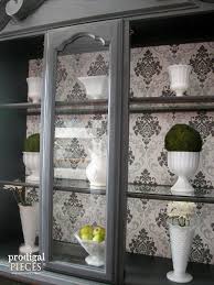 Or when you have any other storage suggestions or want to observe some more diy farmhouse storage cabinet design projects. China Cabinet Makeover With Wallpaper Prodigal Pieces