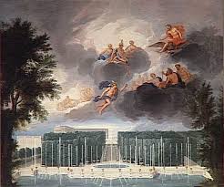 Vue Du Bassin De Neptune Et De L Allee D Eau Avec Le Jugement De Paris Dans Les Jardins De Versailles Jean Cotelle Le Jeune En 2020 Con Imagenes Versailles