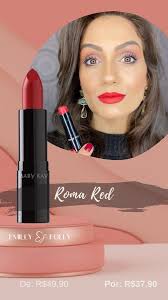 Batom matte Roma red mary kay