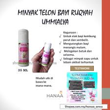 Bayi menangis tentu ada sebabnya. Minyak Telon Bayi Ruqyah Ummialya 35ml Minyak Telon Bayi Elak Kembung Perut Baby Menangis Malam Shopee Malaysia