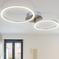 Ceiling light design for hall. Led Ceiling Light Ring Lighting Dining Room Hall Lamp Silver Round Globo Etc Shop Lamps Furniture Technology Household All From One Source Etc Shop