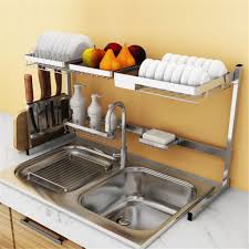 Water will drip directly into the sink, making the countertops clean and tidy. Buy 64 84cm 304 Stainless Steel Kitchen Sink Drain Rack Rack Plate Dish Rack Drying Fruit Drain Shelf At Affordable Prices Free Shipping Real Reviews With Photos Joom