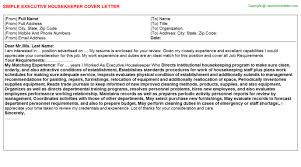 Check spelling or type a new query. Executive Housekeeper Cover Letter