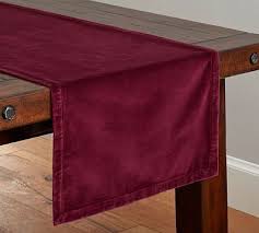 Velvet Table Runner Claret Pottery Barn Festive Table Setting Christmas Decoration Storage