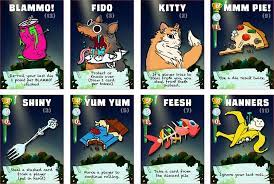 Game materials consist of a deck of cards featuring trash, a special die and a set of small wooden tokens. Trash Pandas Cards Ultraboardgames