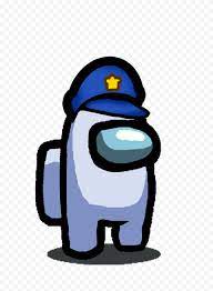 Hd White Among Us Crewmate Character With Police Hat Png In 2021 Police Hat Hat Png Among Us Crewmate