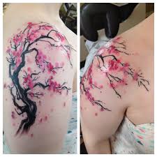 Watercolor Cherry Blossom Tattoo Google Search Blossom Tree Tattoo Cherry Blossom Tattoo Cherry Tree Tattoos