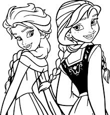 Coloring pages for children : Printable Coloring Pages For Kids Elsa Drawing With Crayons