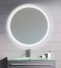 Amazon Com Grail 26 Led Mirror Round Wall Mount Lighted Mirror Bathroom Bedroom Home Furniture Illuminated Wall Mounted Mirror Led Mirror Lighted Wall Mirror