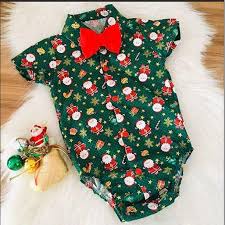 Seyurigaoka Seyurigaoka Seyurigaoka Newborn Baby Boy Christmas Outfits Xmas Tree Romper Bowtie Bodysuit Button Jumpsuit Pajamas Walmart Com Walmart Com