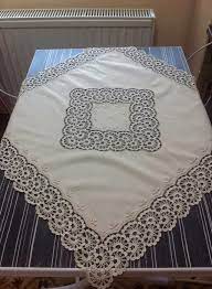 Kumas Dantel Karisimi Masa Ortusu Modelleri Dantel Tig Isi Sablonu Tig Desenleri