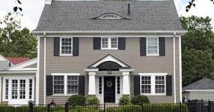 Now i wish my cabinets were simply white. Colors To Go With A Grey Roof Ehow House Paint Exterior Colonial House Exteriors Exterior Paint Colors For House
