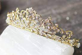 Bridal Tiara Gold Tiara Ceres Swarovski Bridal Tiara Etsy In 2021 Swarovski Tiara Crystal Bridal Tiaras Swarovski Bridal Tiara