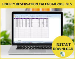 Appointment Scheduling And Hourly Reservation Booking Calendar Etsy Calendar Excel Calendar Appointment Calendar
