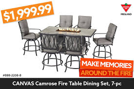 Canadian Tire Make Memories Around The Fire This Year This Canvas Camrose Fire Table Dining Set Is Perfect For Your Porch Or Backyard Shop Online And Pick Up Curbside Or Instore