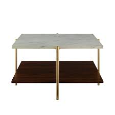 Your coffee table can also become a cluttered mess if you aren't careful, or a drab. White Marble Square Coffee Table With Gold Legs Foster Furniture123
