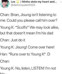 Why Is This My Favourite Interaction I Dont Care If Its Fake Shut Up Why Is This My Favourite Interaction I Dont Care In 2020 Kid Memes Funny Kpop Memes Kpop Memes