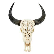 Tete De Buffle Sculptee Artisanat Balinais Chez Maison Du Monde Tete De Buffle Deco Cranes De Taureaux Parement Mural