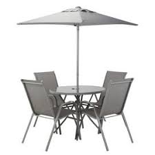 Both the painted metal bistro table ($188) and the painted metal bistro chair set collapse for easy storage. Patio Sets Garden Outdoor Dining Sets Argos