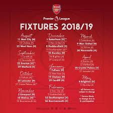 Les clubs sont placés dans 2 tableaus, avec un system de promotion et. Le Calendrier Premier League 2018 2019 Devoile Le Blog Des Gunners D Arsenal