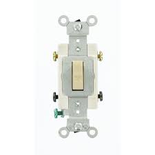 A double pole switch isn t difficult to install if you have a basic understanding of electricity and how it works. Leviton 20 Amp Double Pole Commercial Switch Ivory R51 0csb2 2is The Home Depot