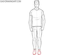 Do research, have a picture of a male body for reference, sketch guidelines, draw over them, and then erase them so you. How To Draw A Human Easy Drawing Art