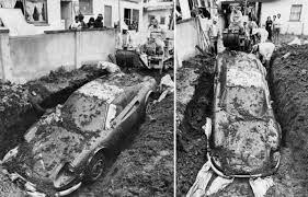 A buried ferrari, stolen in 1974, is dug up from a backyard on west 119th street, still in good condition. Dug Up A Dino How A 1974 Ferrari Dino Ended Up Buried In Someone S Backyard Vintage Everyday